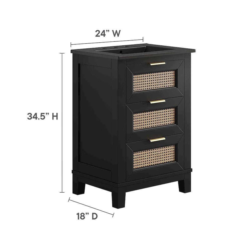 Dixie 24” Solid Wood Bathroom Vanity Cabinet. Picture 3