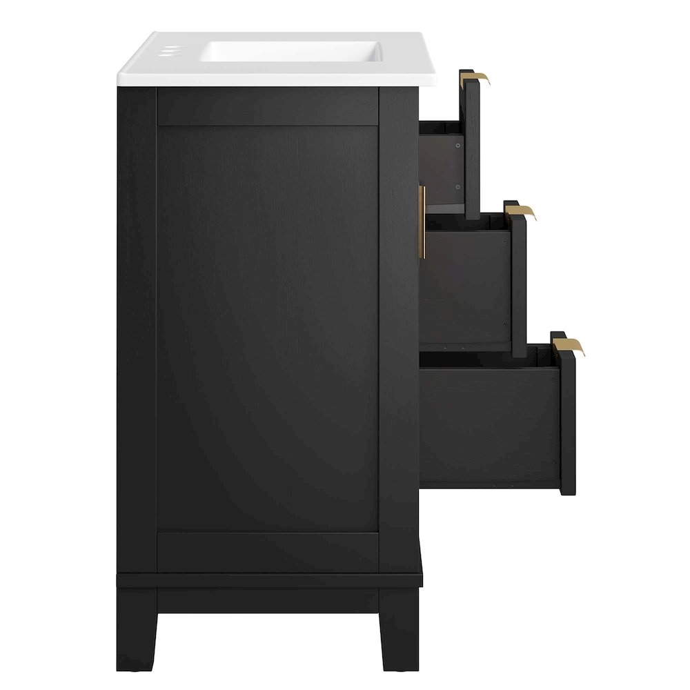 Dixie 36” Solid Wood Bathroom Vanity Cabinet. Picture 9