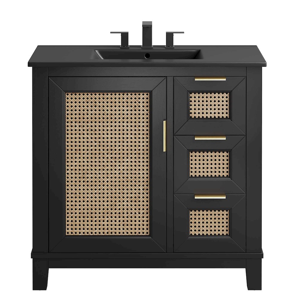 Dixie 36” Solid Wood Bathroom Vanity Cabinet. Picture 6