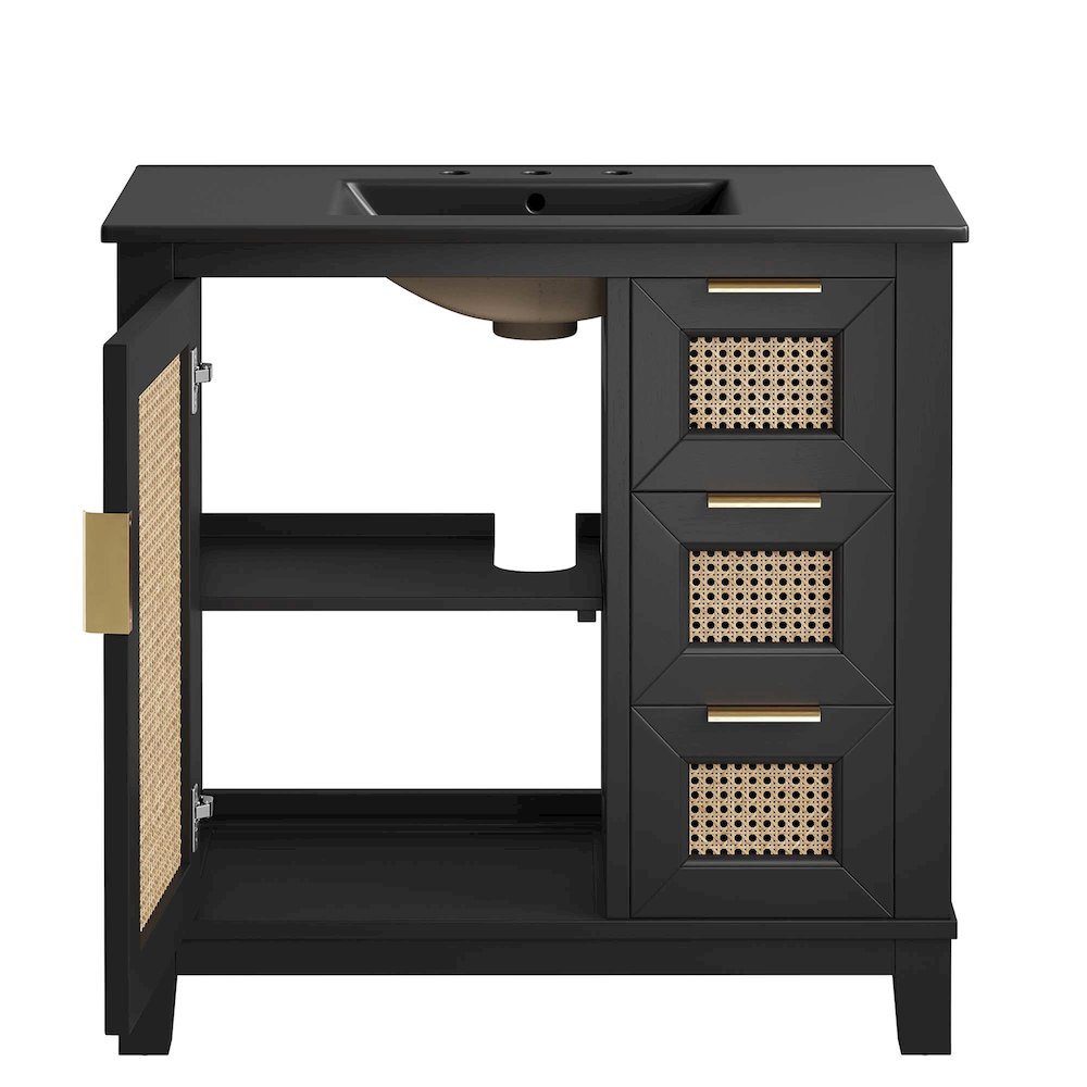 Dixie 36” Solid Wood Bathroom Vanity Cabinet. Picture 8