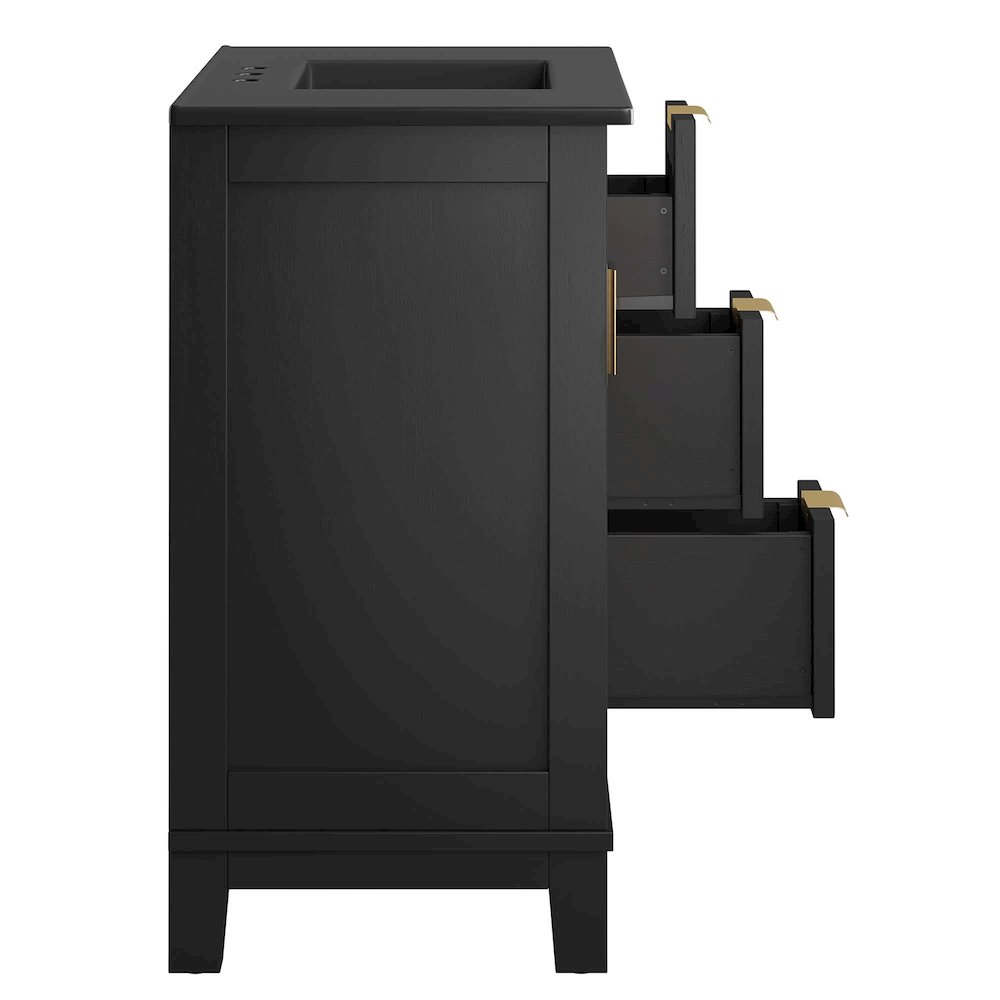 Dixie 36” Solid Wood Bathroom Vanity Cabinet. Picture 9