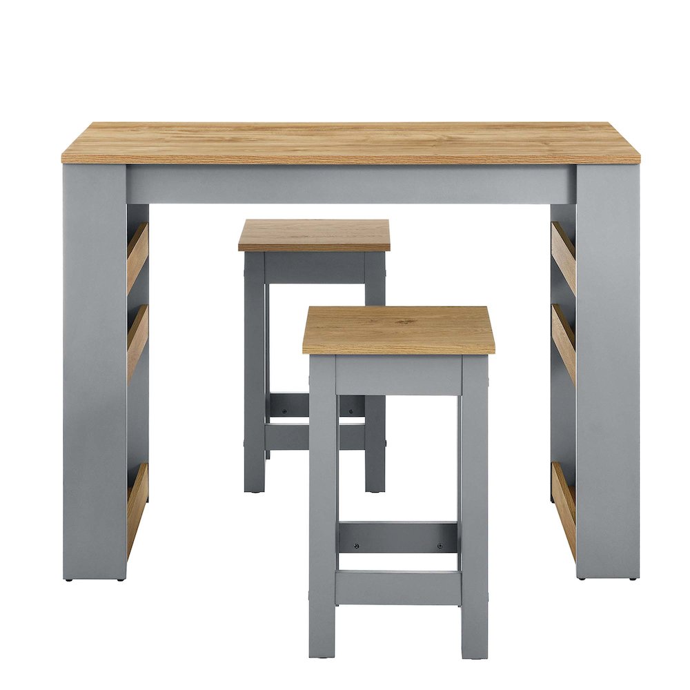 Galley 3-Piece Kitchen Island and Stool Set. Picture 7