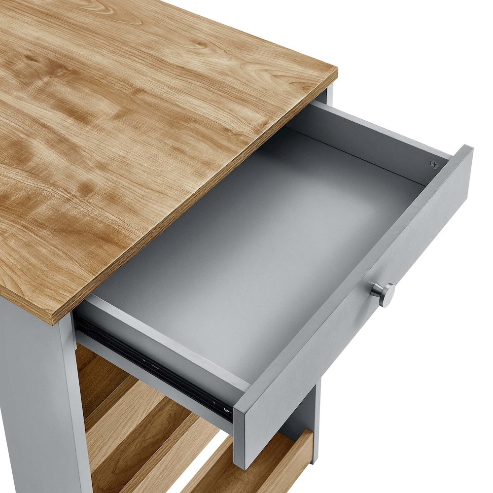 Galley 3-Piece Kitchen Island and Stool Set. Picture 10