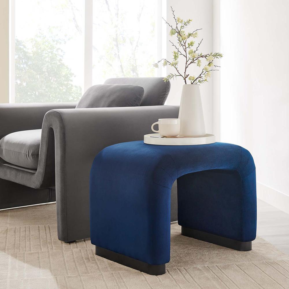 Koda Performance Velvet Waterfall Stool. Picture 9