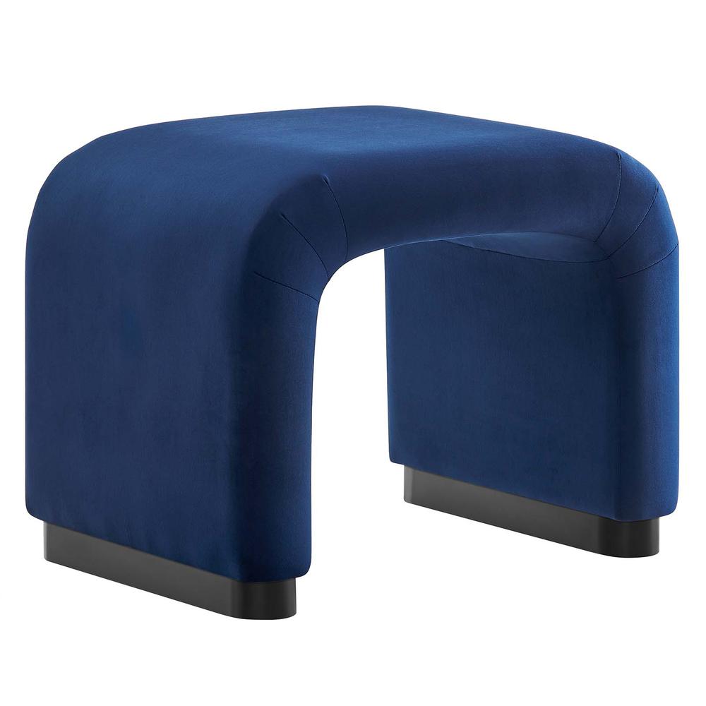 Koda Performance Velvet Waterfall Stool. Picture 1