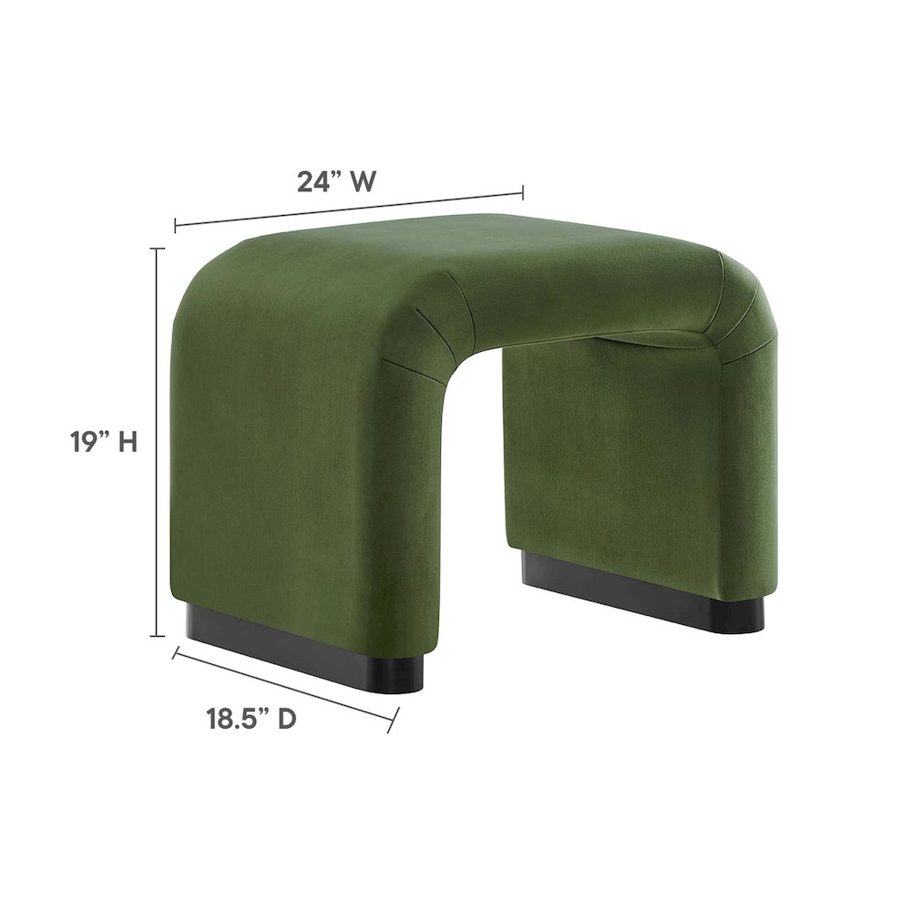Koda Performance Velvet Waterfall Stool. Picture 3
