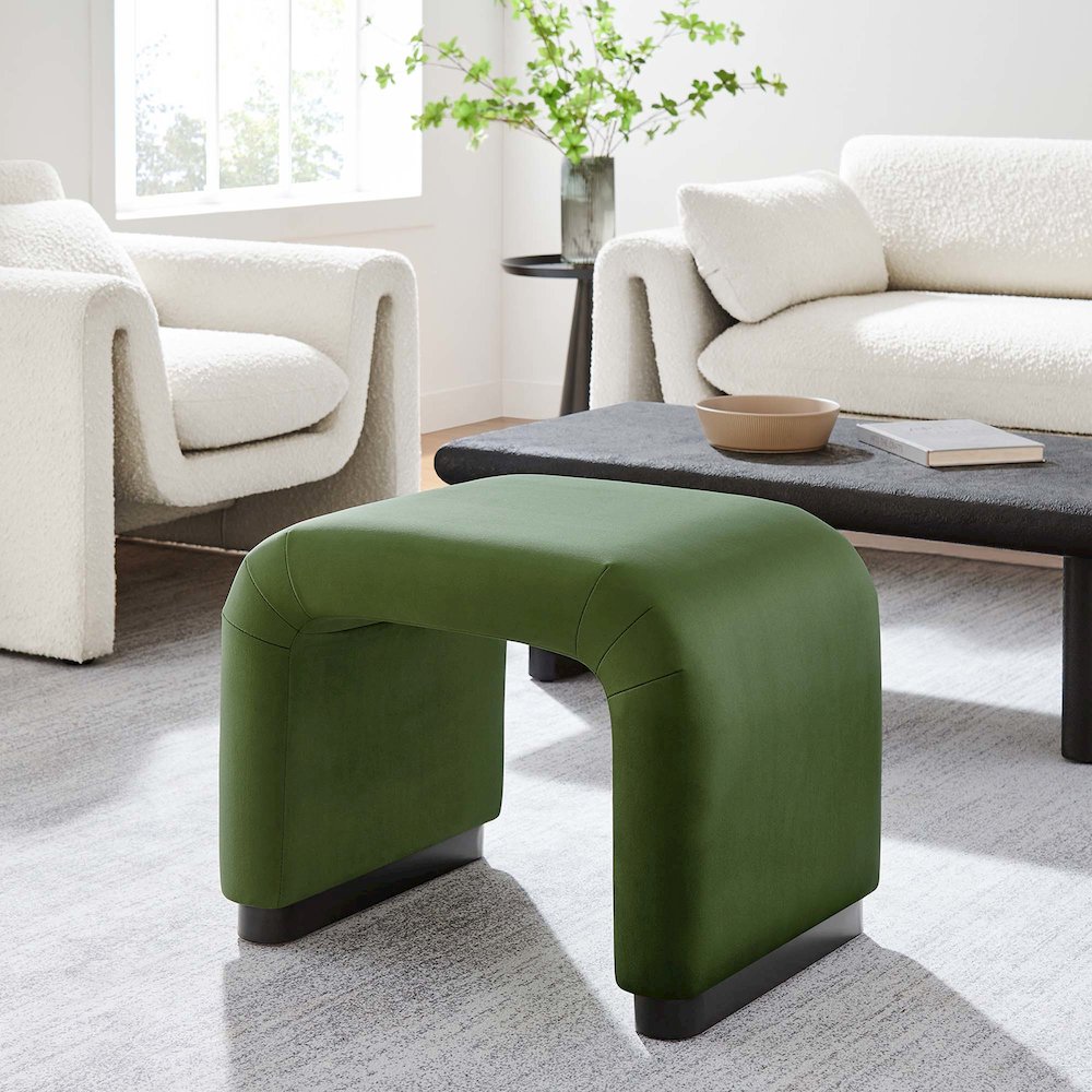 Koda Performance Velvet Waterfall Stool. Picture 10