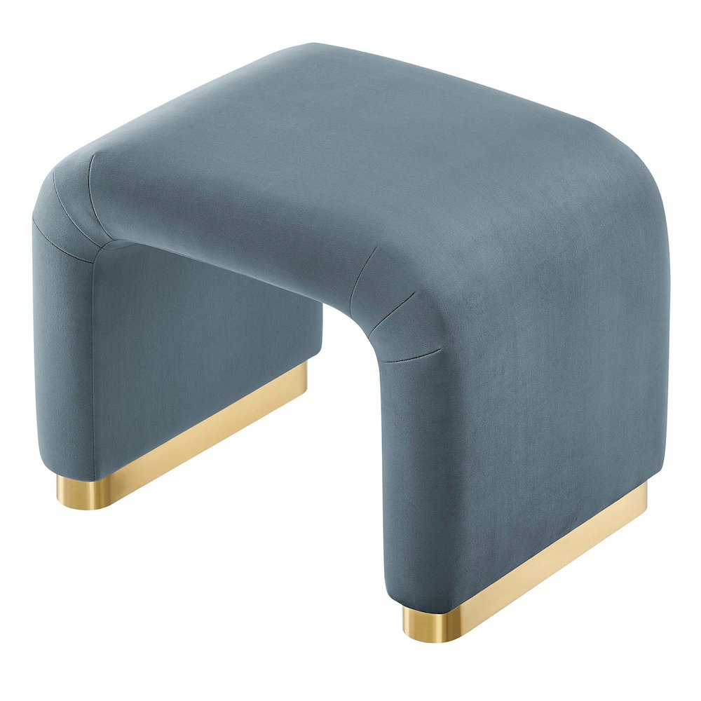 Koda Performance Velvet Waterfall Stool. Picture 6