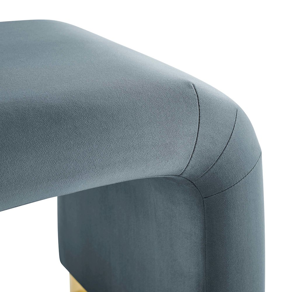 Koda Performance Velvet Waterfall Stool. Picture 7