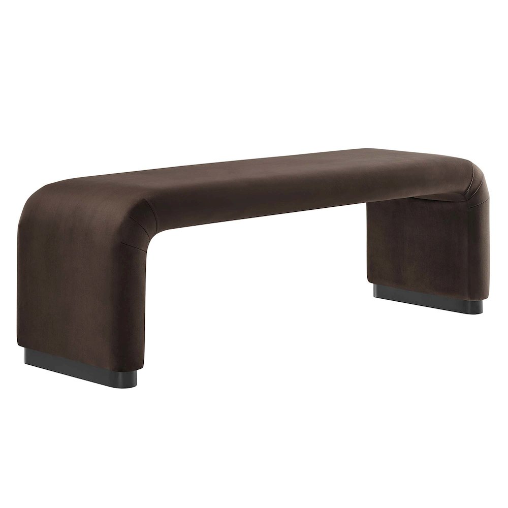 Koda Performance Velvet Waterfall Long Bench. Picture 1