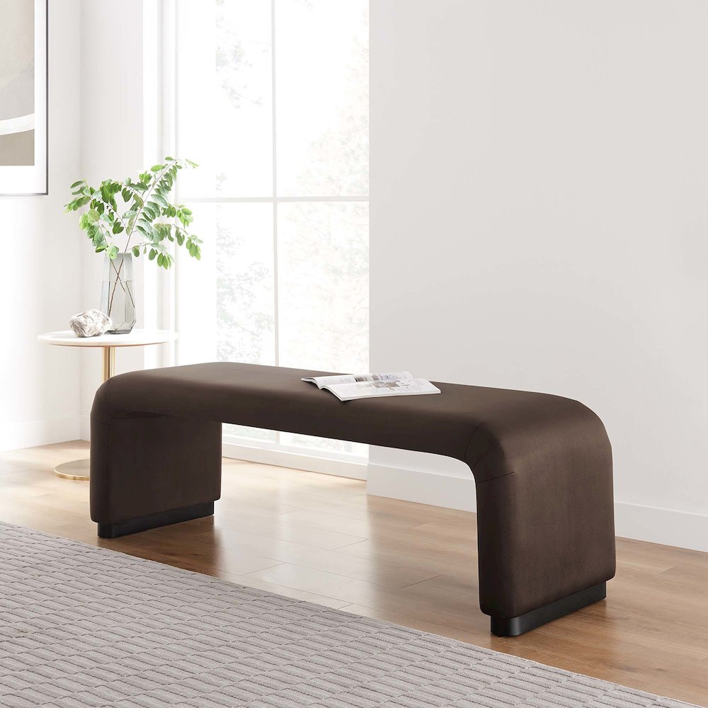 Koda Performance Velvet Waterfall Long Bench. Picture 8