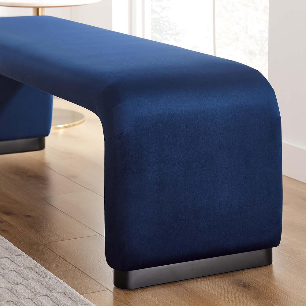 Koda Performance Velvet Waterfall Long Bench. Picture 8
