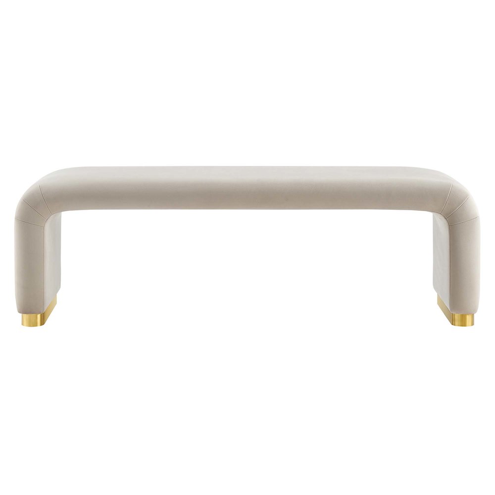 Koda Performance Velvet Waterfall Long Bench. Picture 5