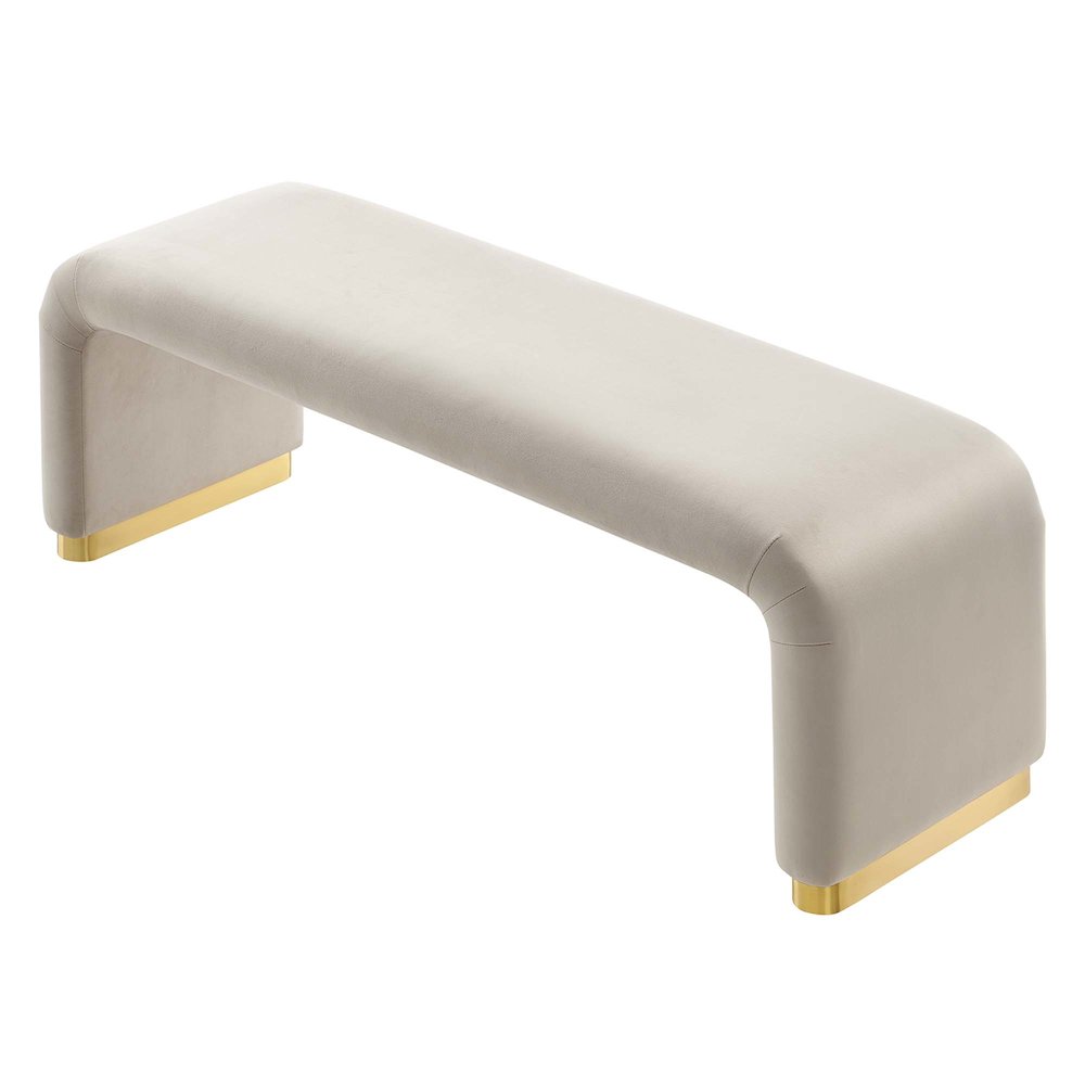 Koda Performance Velvet Waterfall Long Bench. Picture 6