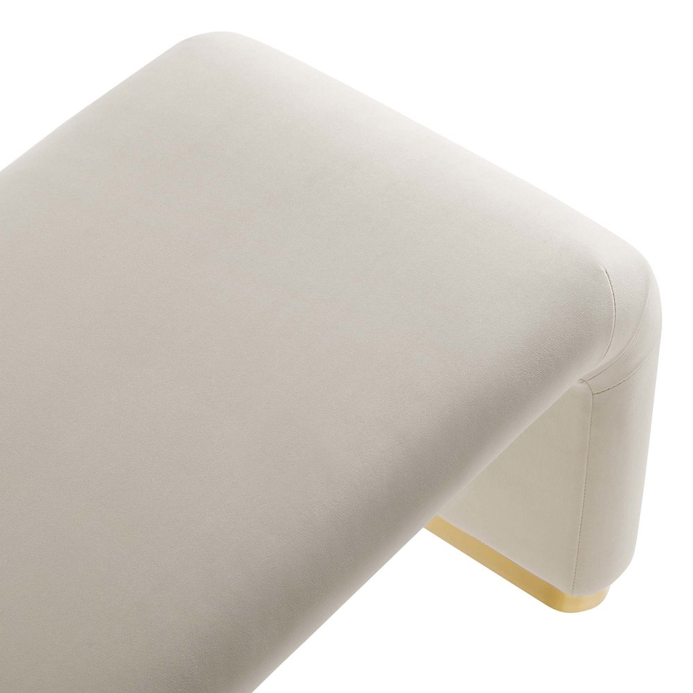 Koda Performance Velvet Waterfall Long Bench. Picture 7