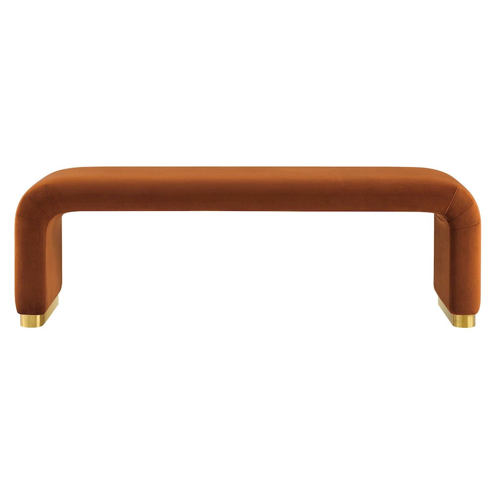 Koda Performance Velvet Waterfall Long Bench. Picture 5