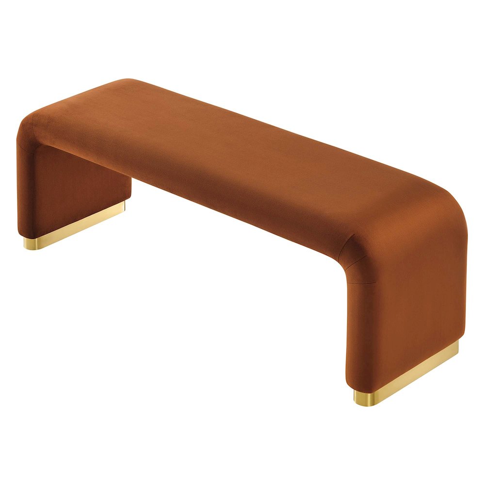 Koda Performance Velvet Waterfall Long Bench. Picture 6