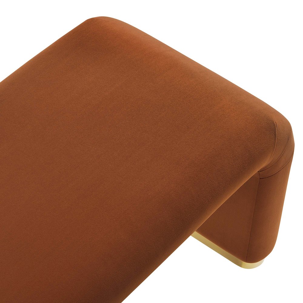 Koda Performance Velvet Waterfall Long Bench. Picture 7