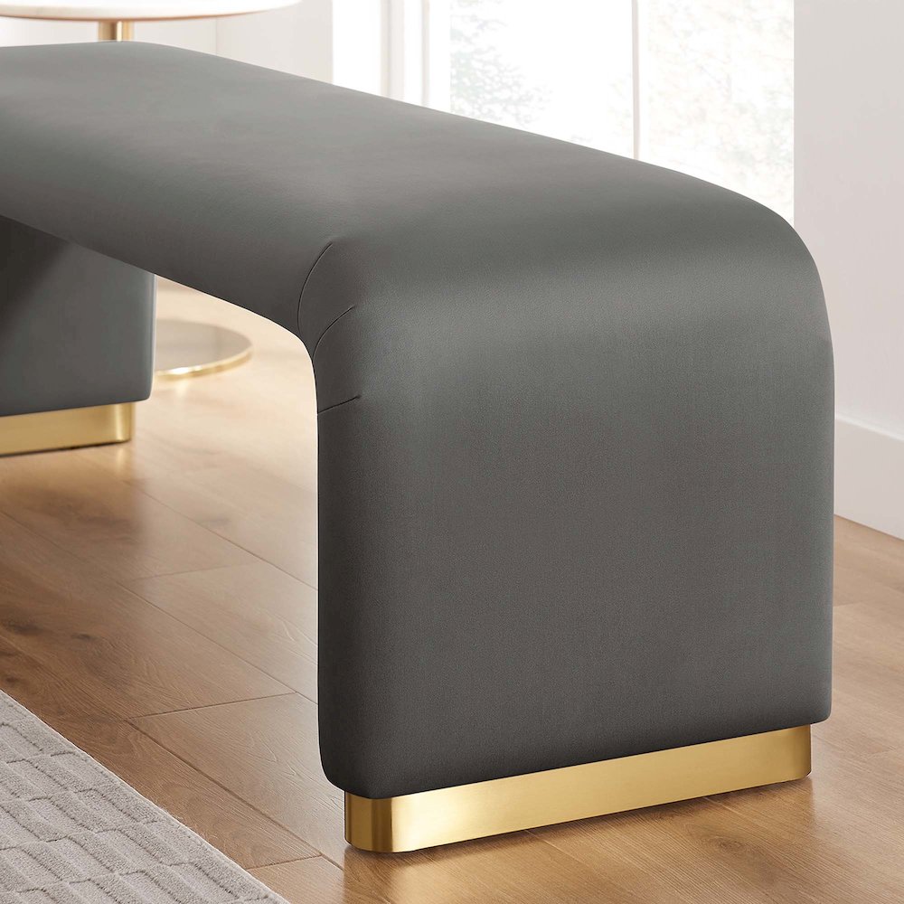 Koda Performance Velvet Waterfall Long Bench. Picture 9