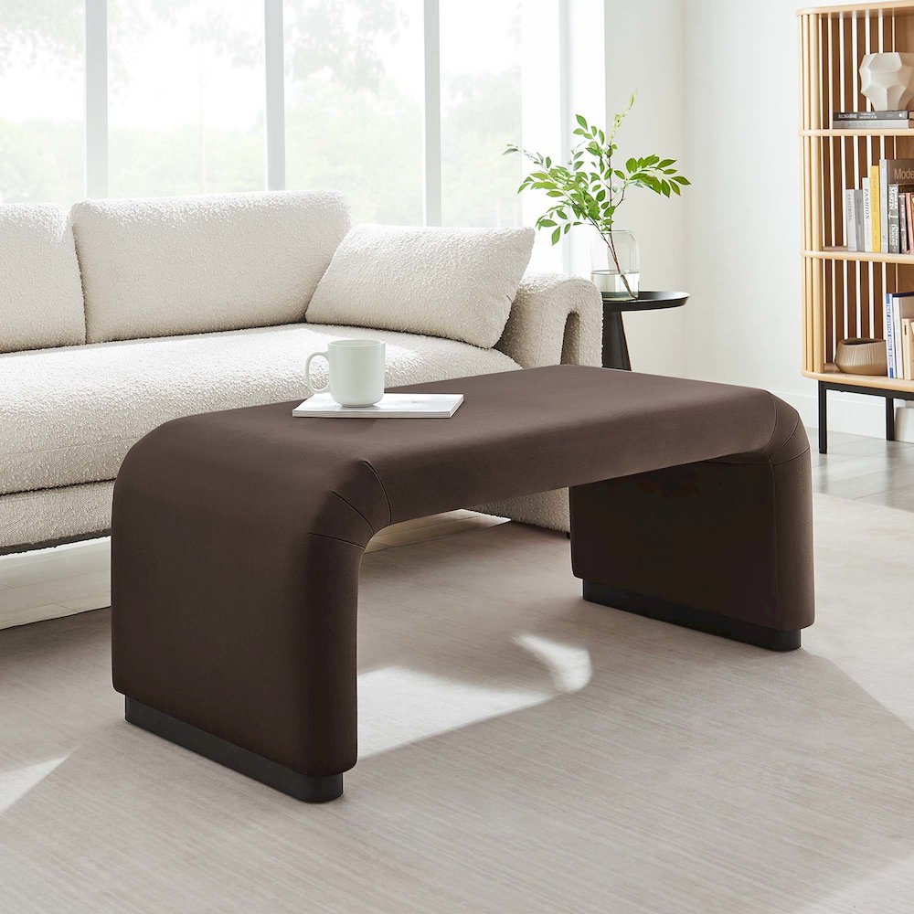 Koda Performance Velvet Waterfall Ottoman. Picture 8
