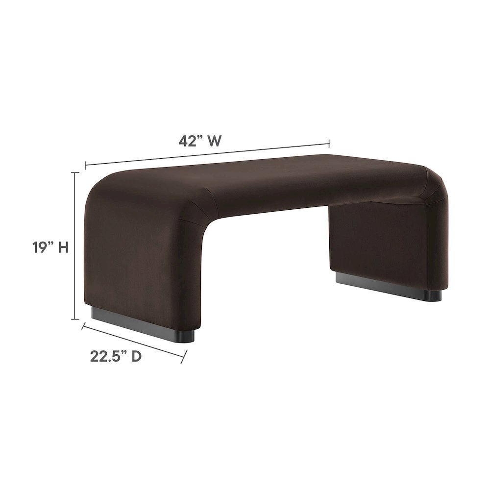 Koda Performance Velvet Waterfall Ottoman. Picture 3