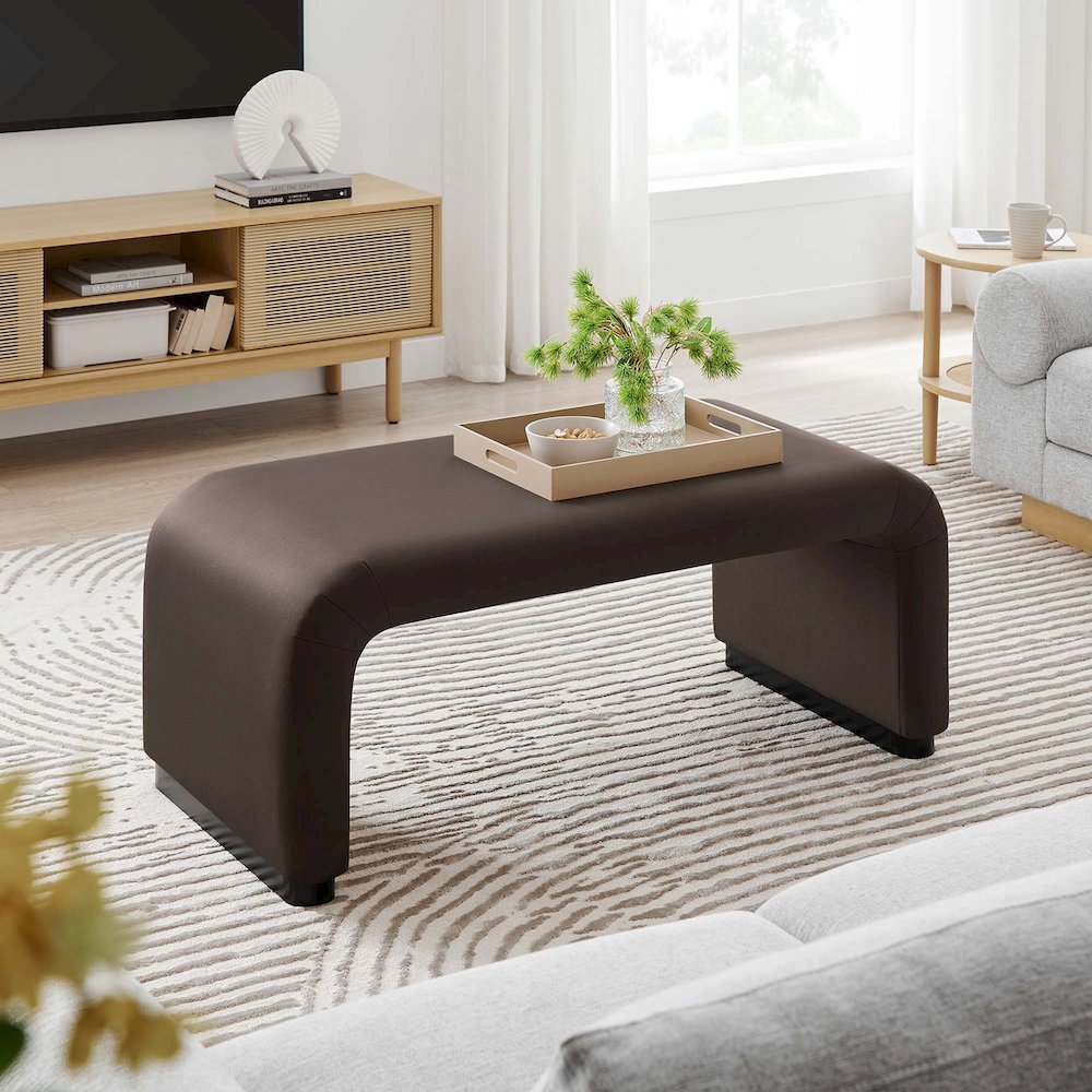 Koda Performance Velvet Waterfall Ottoman. Picture 10