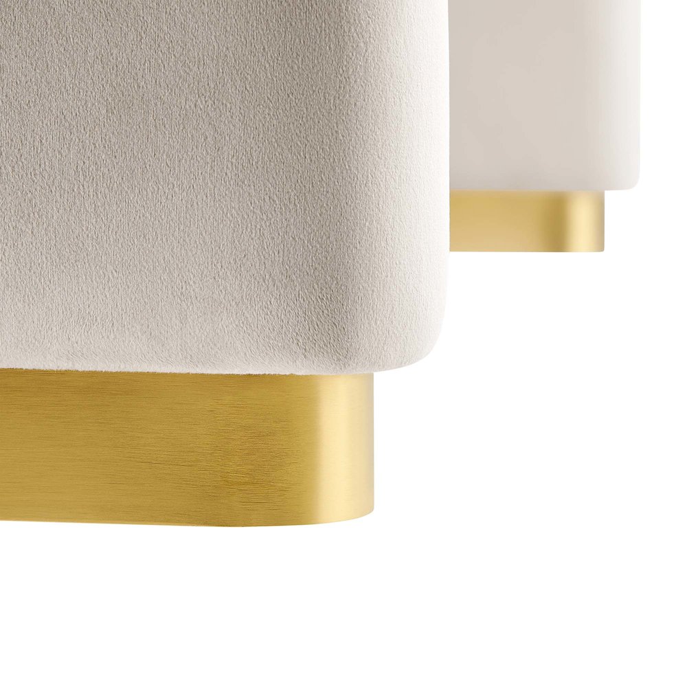 Koda Performance Velvet Waterfall Ottoman. Picture 7