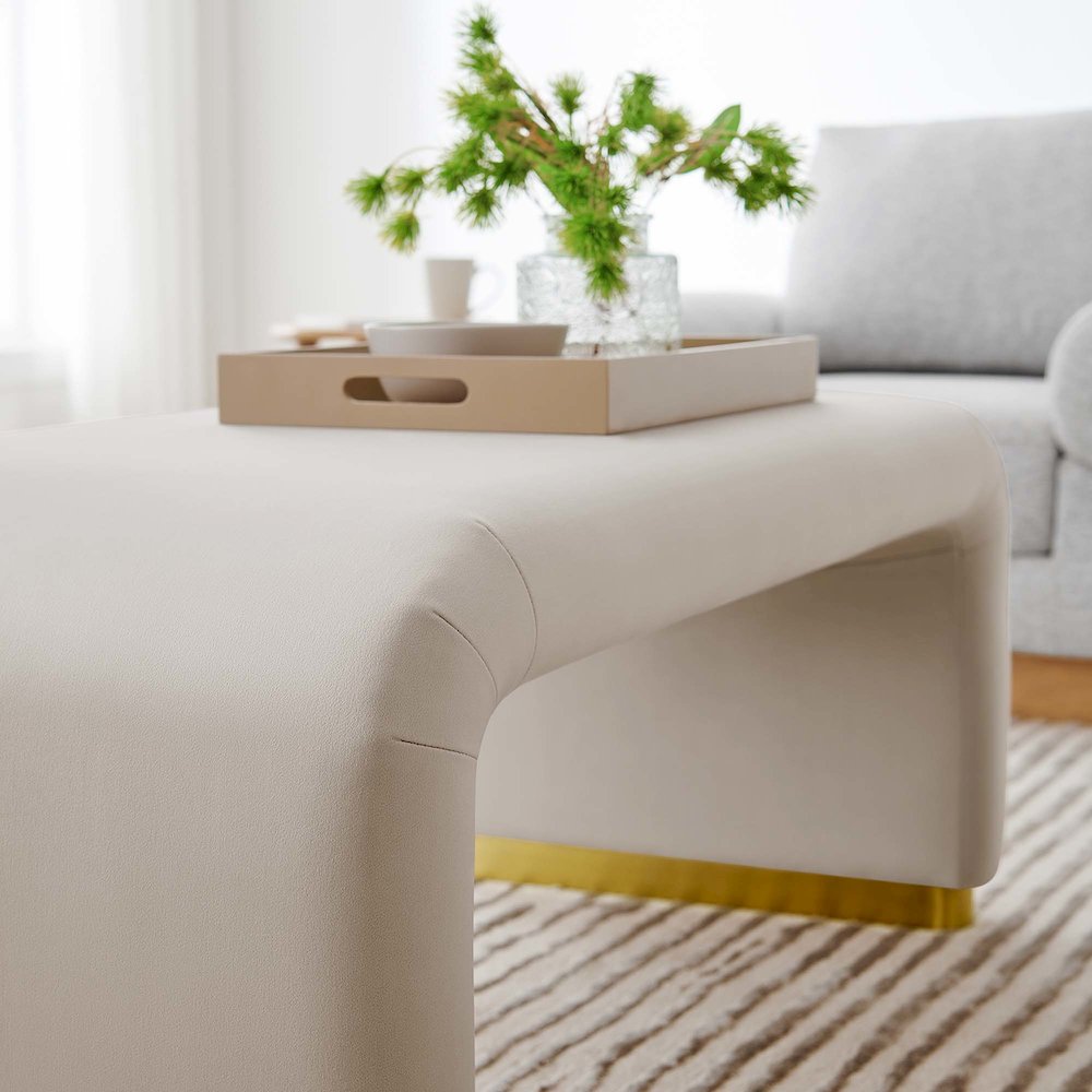 Koda Performance Velvet Waterfall Ottoman. Picture 9