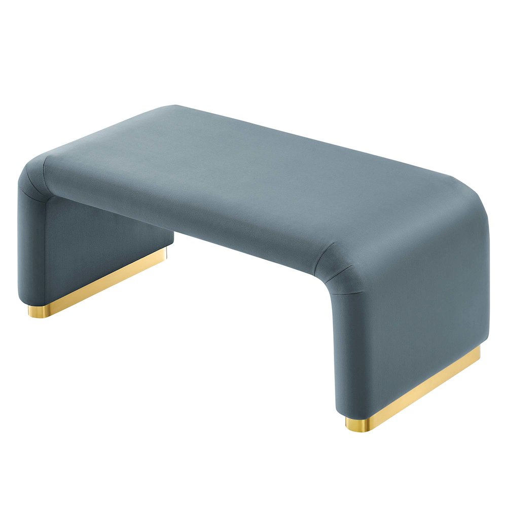 Koda Performance Velvet Waterfall Ottoman. Picture 6