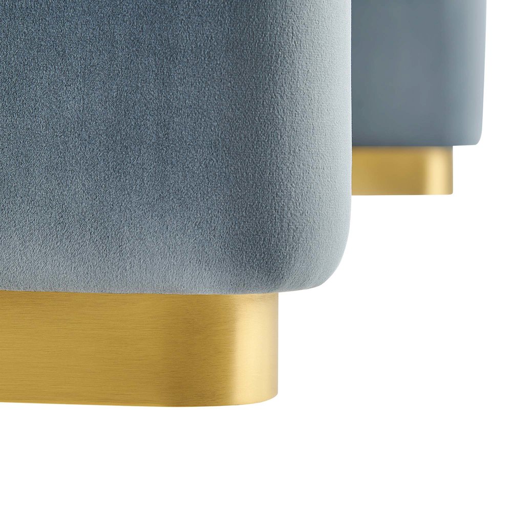 Koda Performance Velvet Waterfall Ottoman. Picture 7