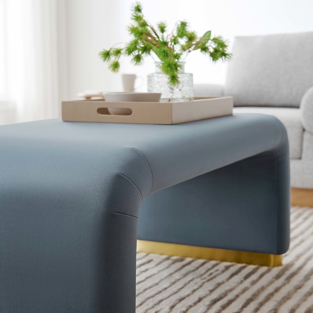 Koda Performance Velvet Waterfall Ottoman. Picture 9