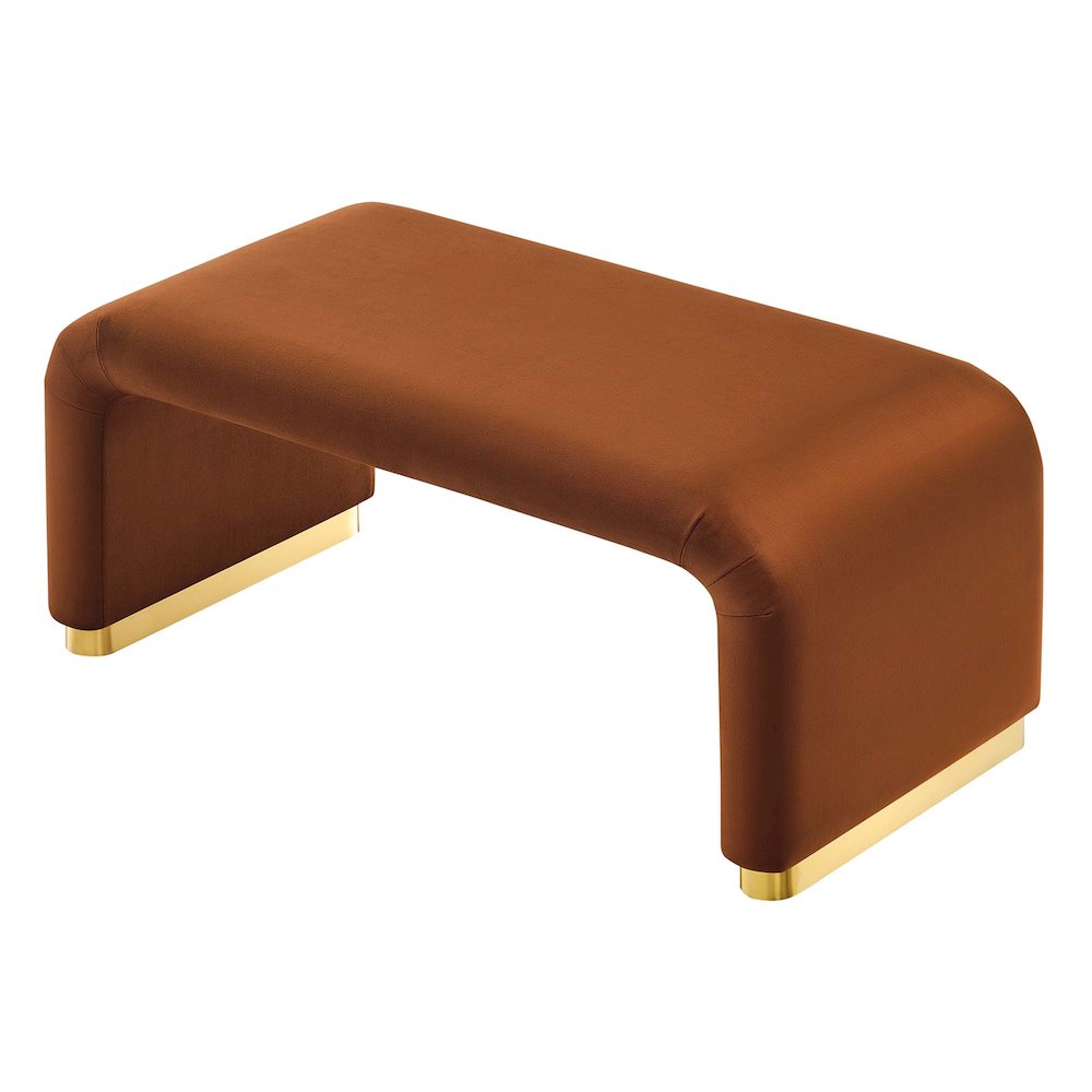 Koda Performance Velvet Waterfall Ottoman. Picture 6