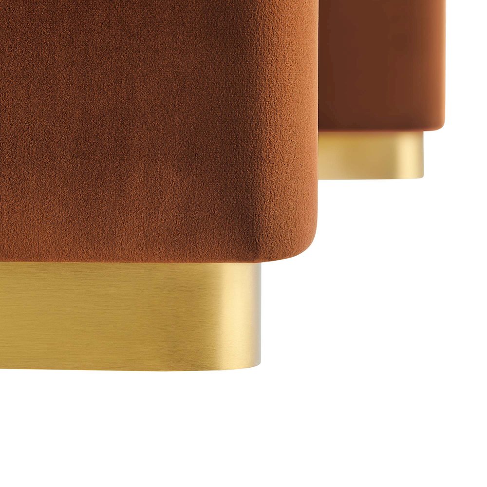 Koda Performance Velvet Waterfall Ottoman. Picture 7
