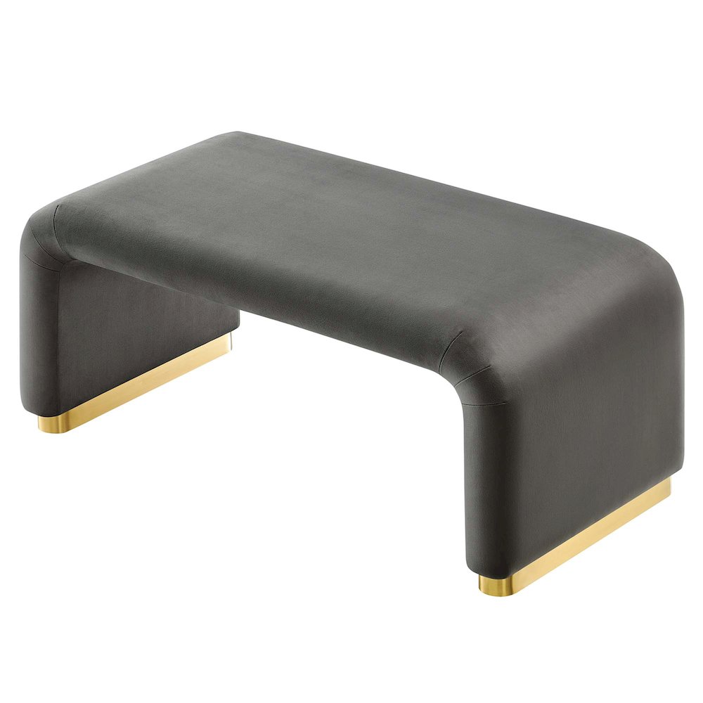 Koda Performance Velvet Waterfall Ottoman. Picture 6