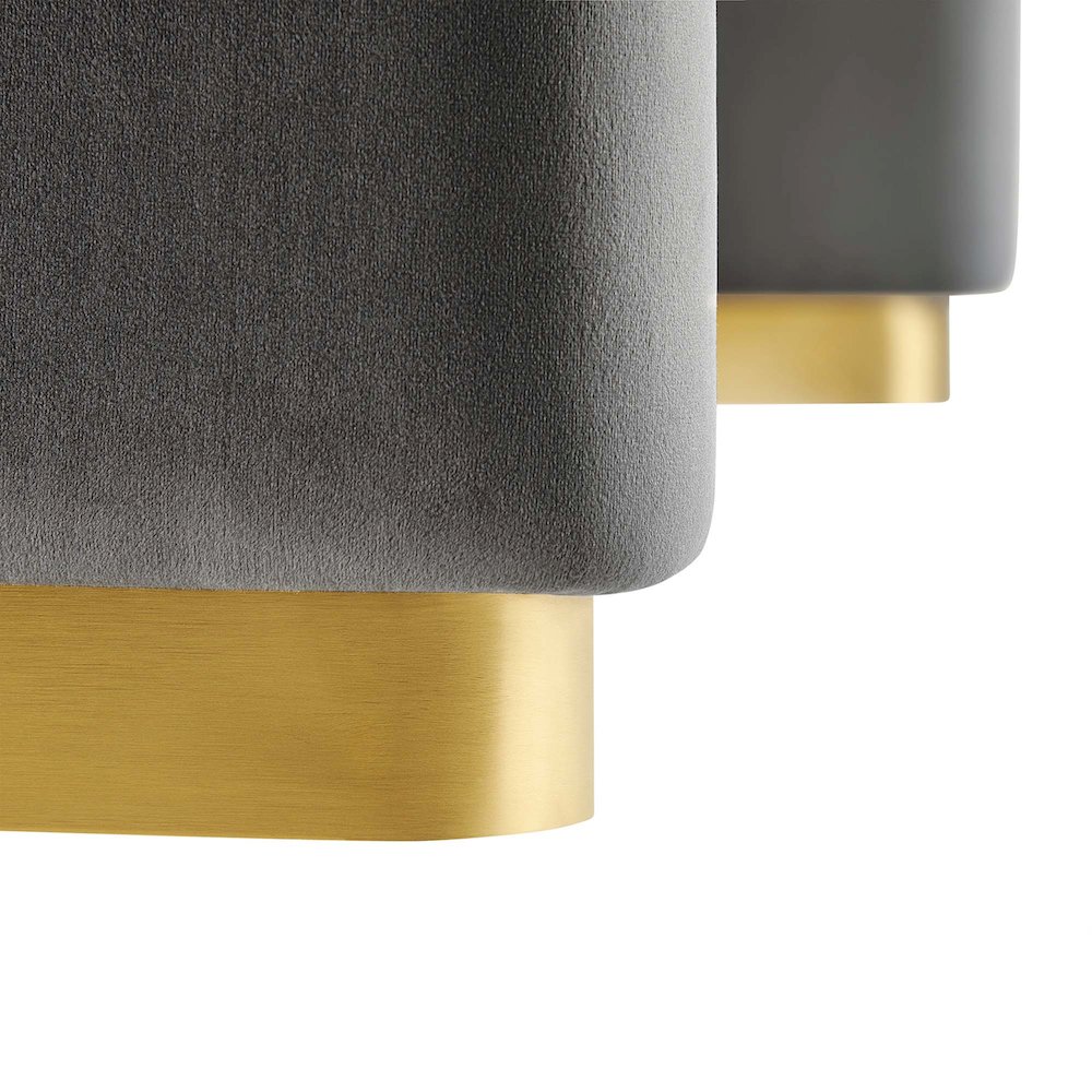 Koda Performance Velvet Waterfall Ottoman. Picture 7