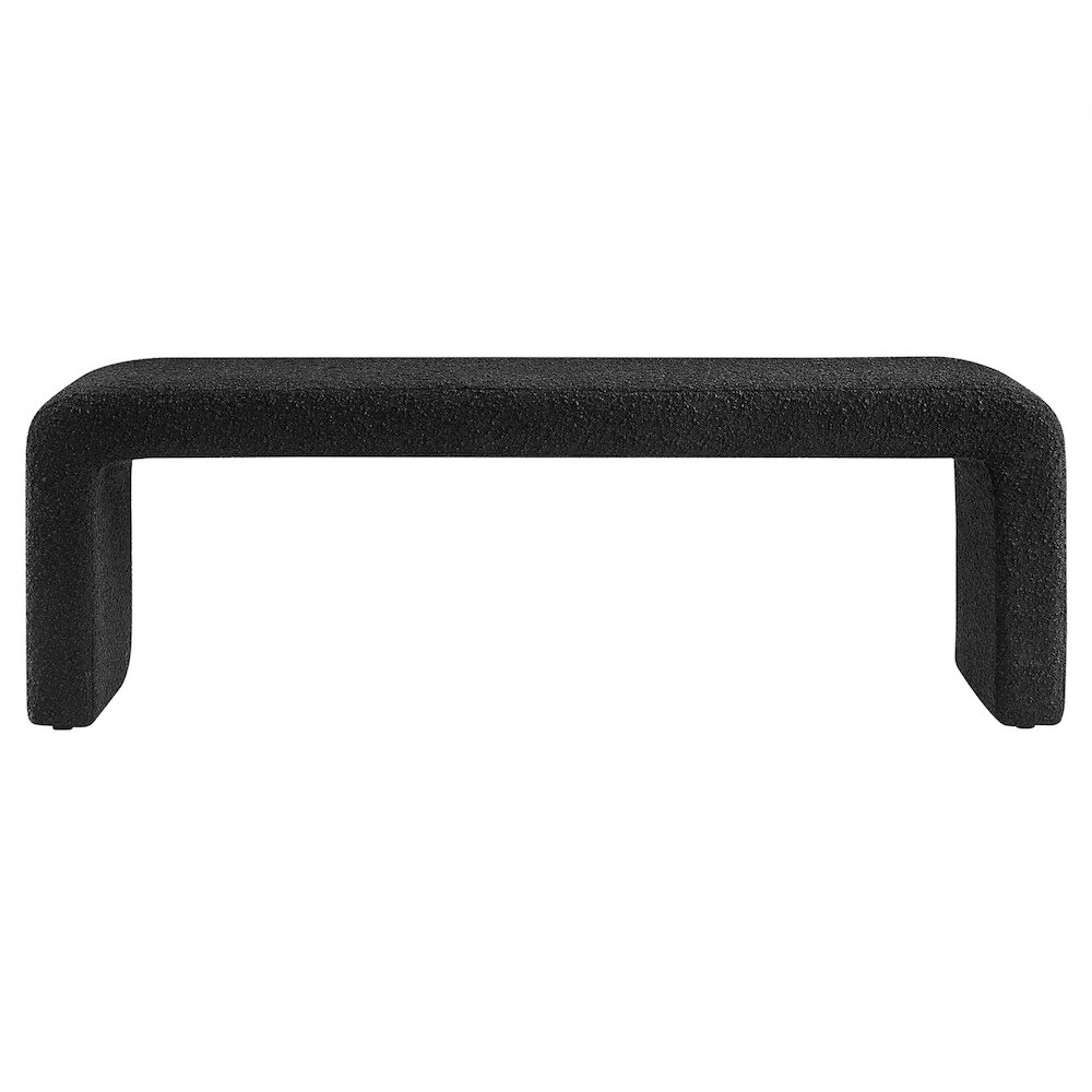 Simba Boucle Fabric Waterfall Long Bench. Picture 5