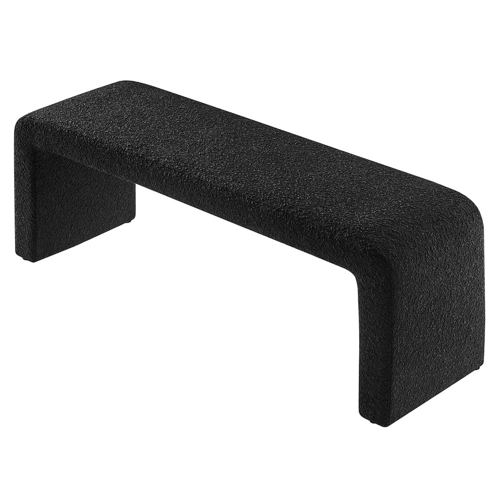 Simba Boucle Fabric Waterfall Long Bench. Picture 6