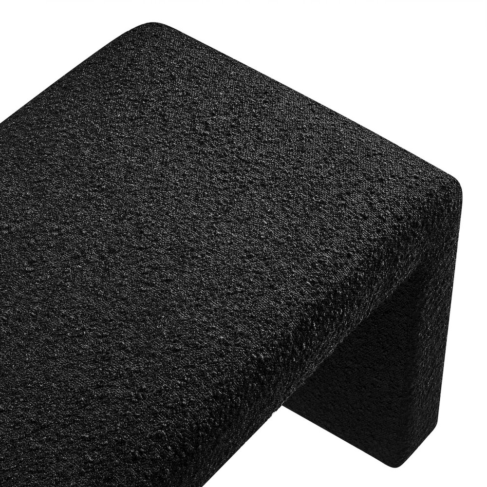 Simba Boucle Fabric Waterfall Long Bench. Picture 7