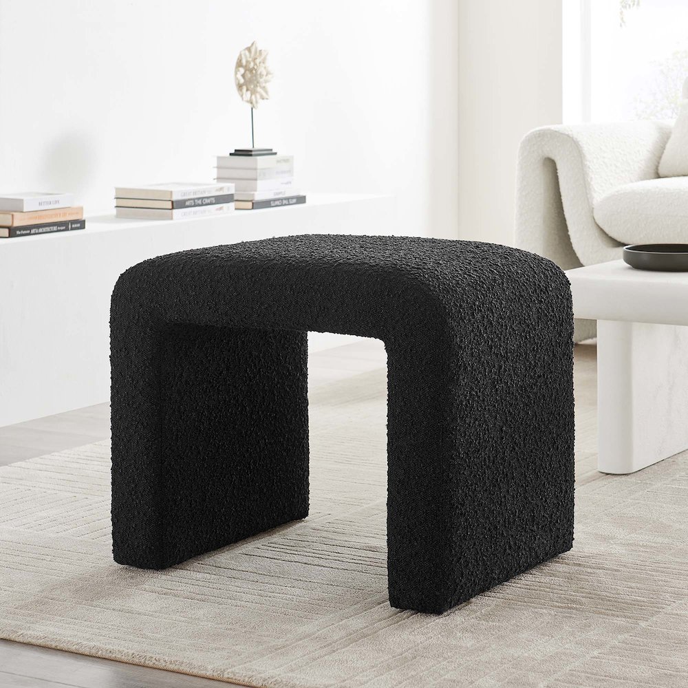 Simba Boucle Fabric Waterfall Stool. Picture 8