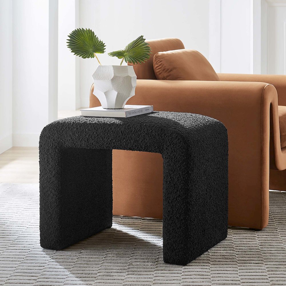 Simba Boucle Fabric Waterfall Stool. Picture 10