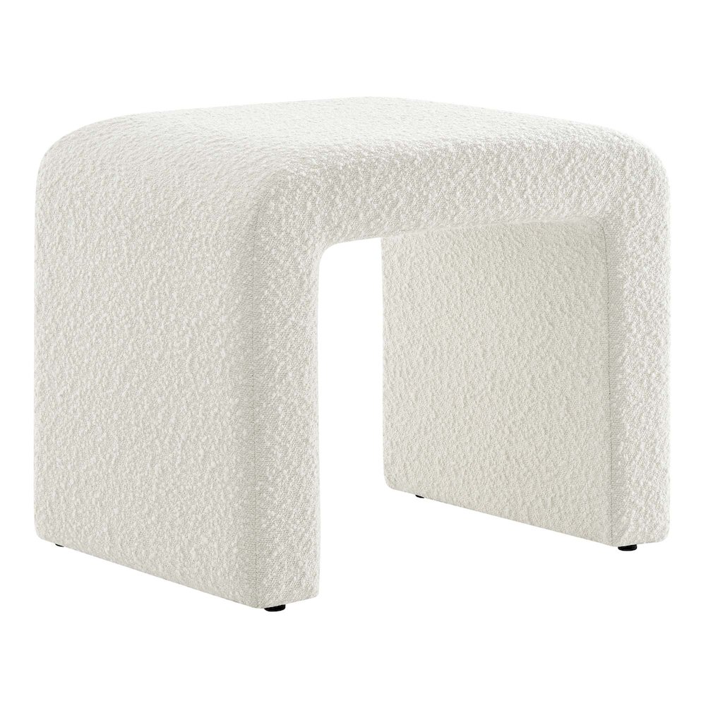 Simba Boucle Fabric Waterfall Stool. Picture 1
