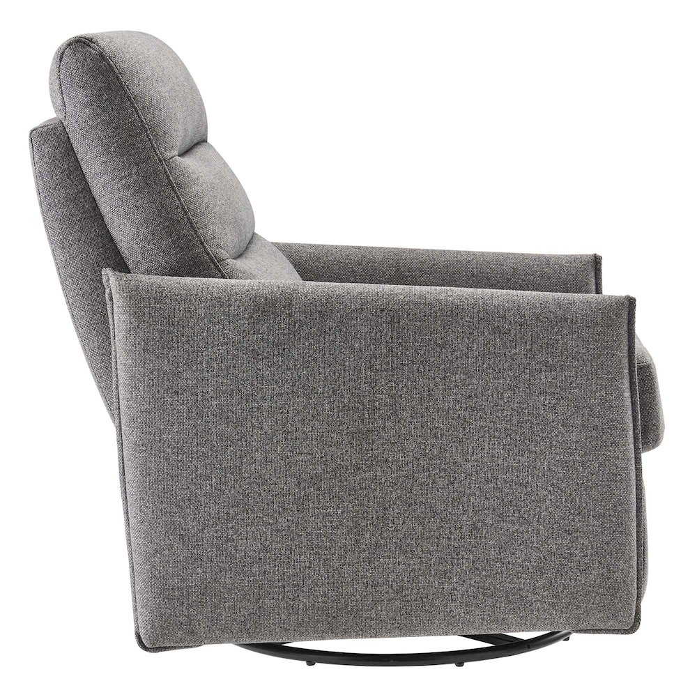 Etta Upholstered Fabric Lounge Chair. Picture 4