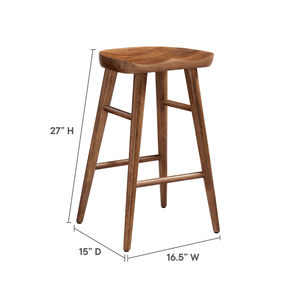 Saville Backless Wood Counter Stools Set of 2. Picture 3