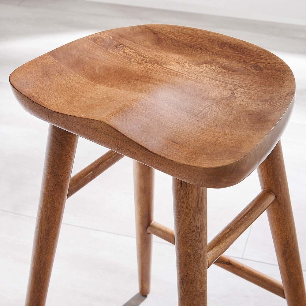 Saville Backless Wood Counter Stools Set of 2. Picture 10