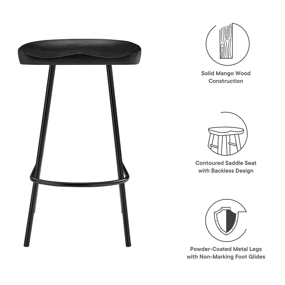 Concord Backless Wood Counter Stools Set of 2. Picture 2