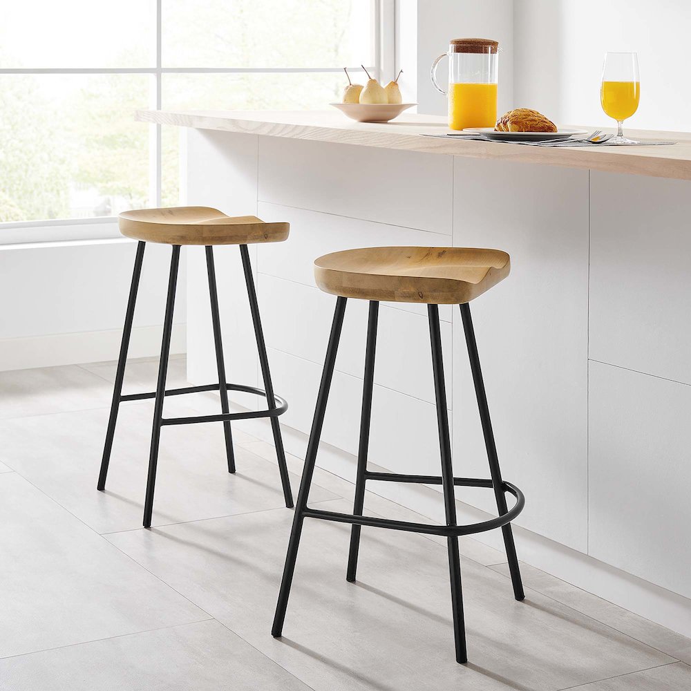 Concord Backless Wood Counter Stools Set of 2. Picture 9