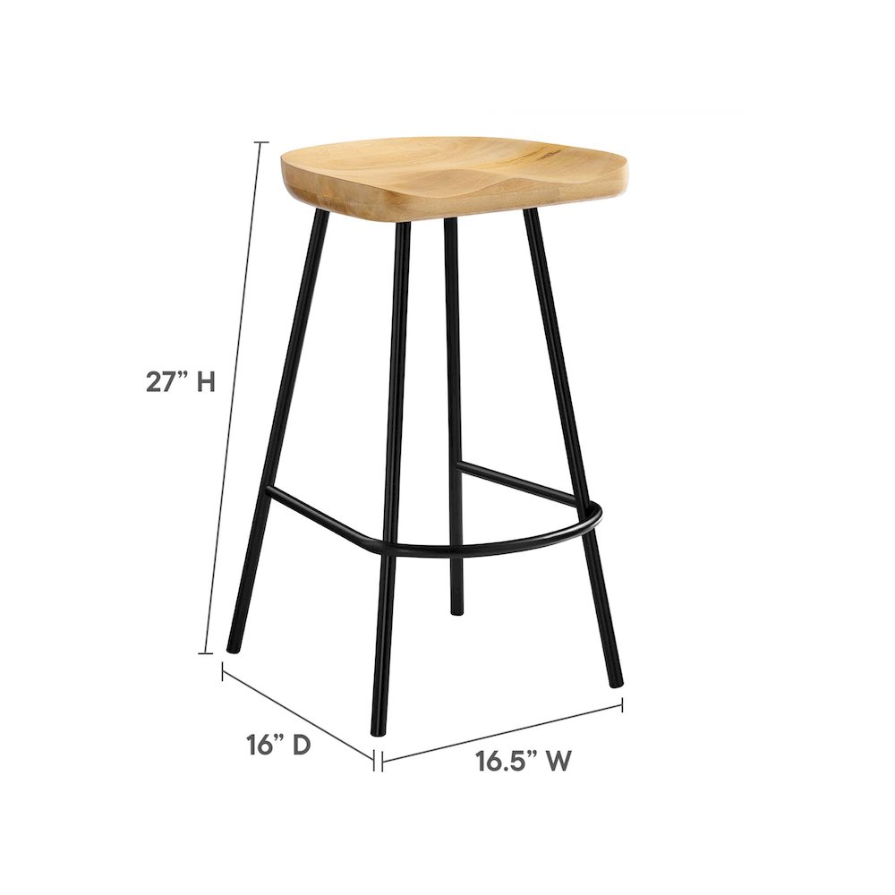 Concord Backless Wood Counter Stools Set of 2. Picture 3
