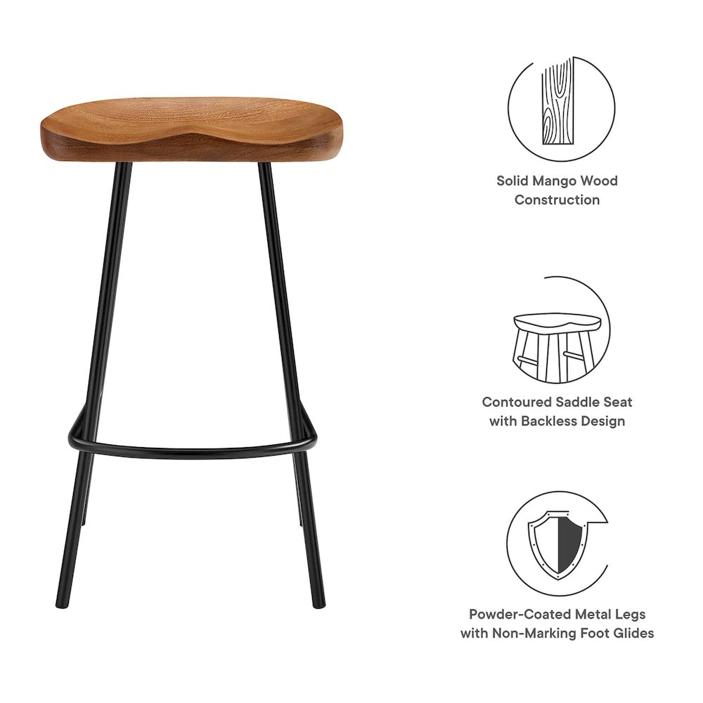 Concord Backless Wood Counter Stools Set of 2. Picture 2