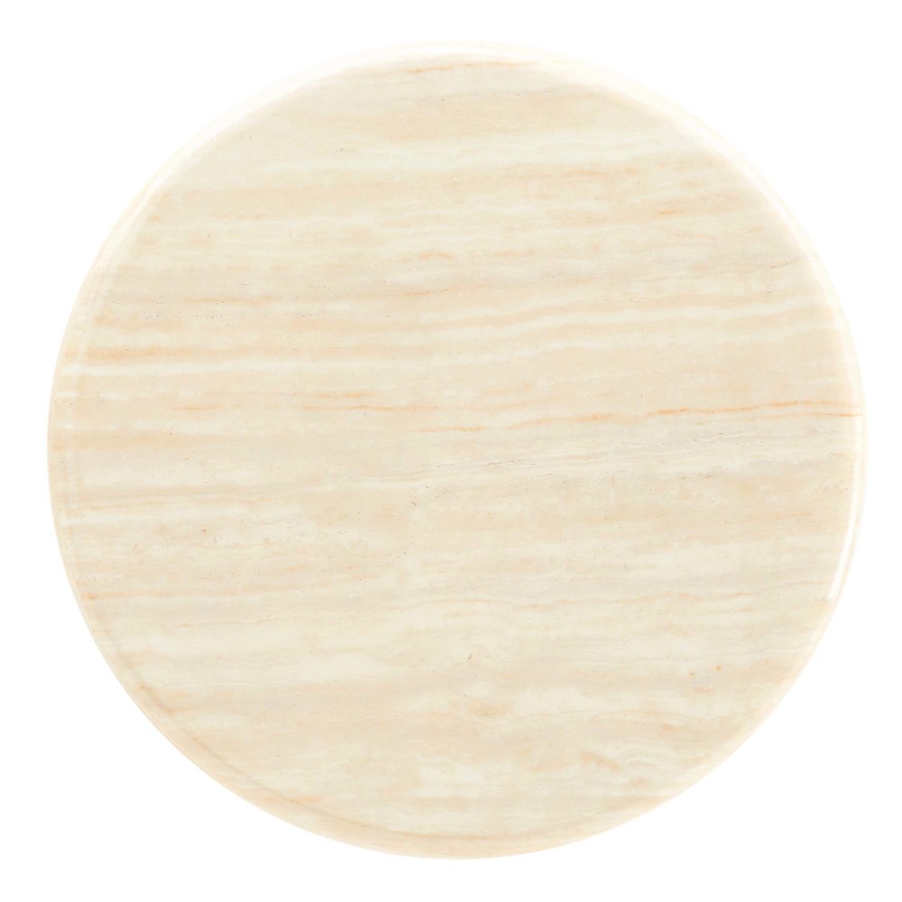 Lippa 20" Round Faux Travertine Side Table. Picture 5