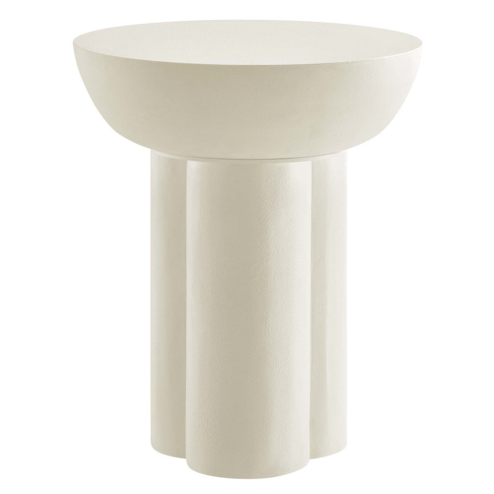 Caspian Round Concrete Side Table. Picture 1